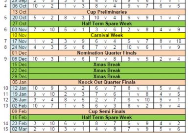 League Fixtures – 2025-26